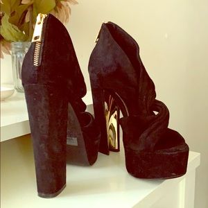 Rachel Zoe Velvet Platforms
